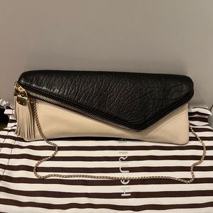 Henri Bendel Two-tone Clutch with Chain